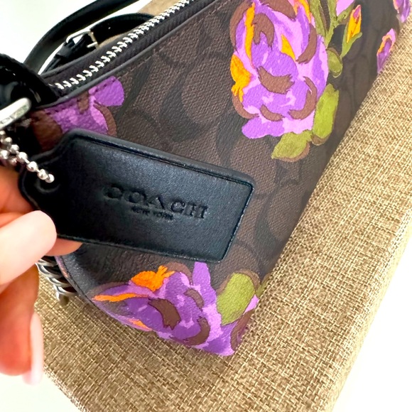 Coach Charlotte Shoulder Bag Signature Crossbody Rose Print - Picture 12 of 13